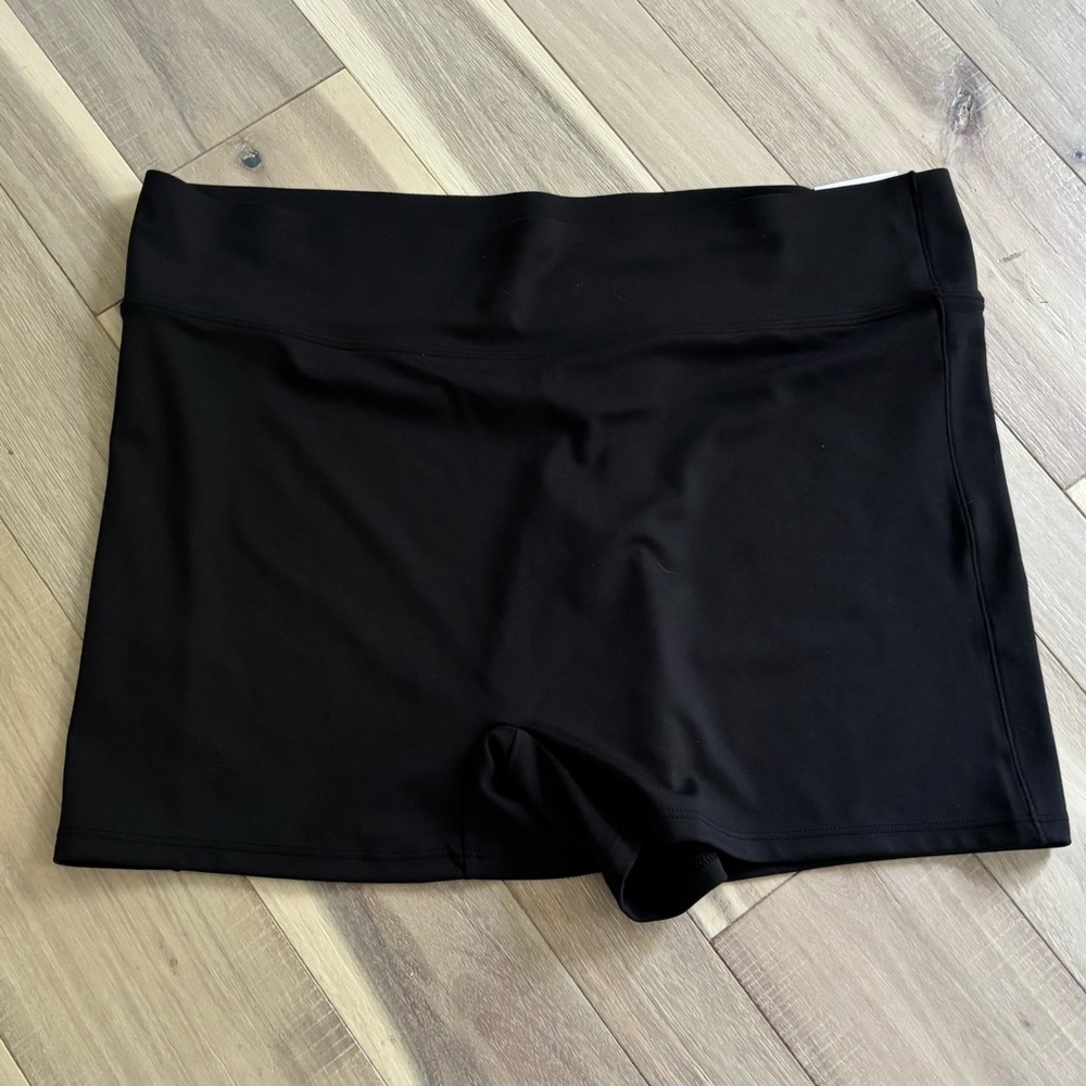 PINK Victoria's Secret Black Relay Micro Bike Shorts